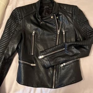 Zara Basic Vegan leather Jacket